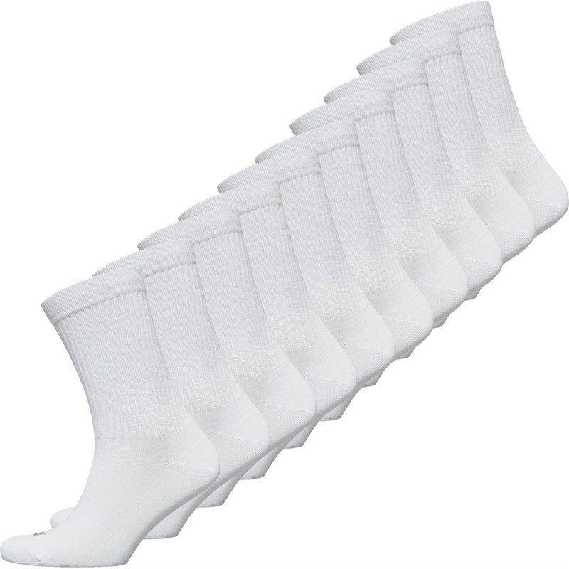 Sof Sole Mens Ten Pack Cushioned Sport Socks White