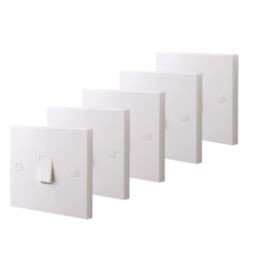 BRITISH GENERAL 900 SERIES 10AX 1-GANG 2-WAY LIGHT SWITCH WHITE 5 PACK