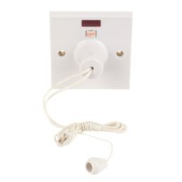LAP 50A 1-WAY PULL CORD SWITCH WHITE WITH NEON