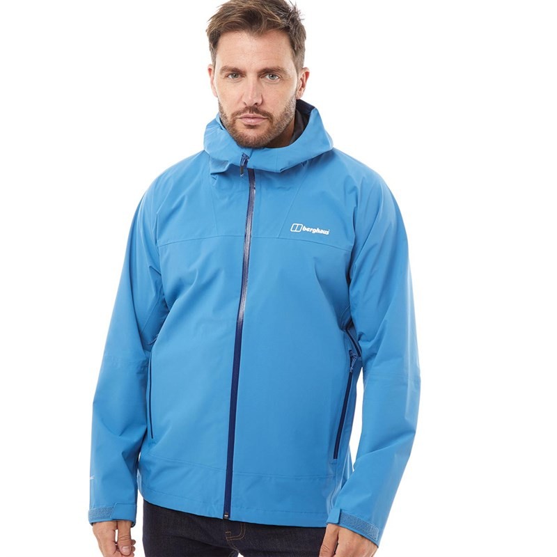 Berghaus Mens Kember Hydroshell Vented Waterproof Shell Jacket Vallarta Blue