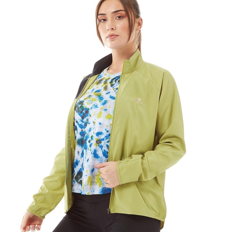 Ronhill Womens Core Running Jacket Moss/Bubblegum