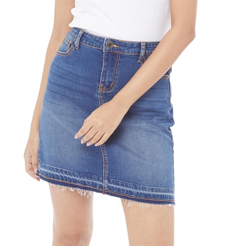 Board Angels Womens Denim Skirt Blue