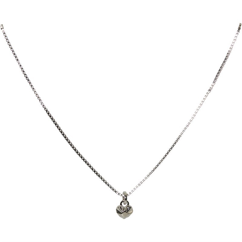 all we are Womens Amora Tiny Heart Pendant Silver Tone