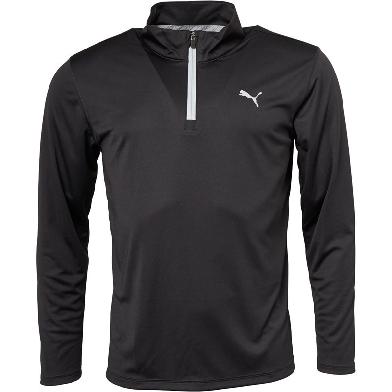 Puma Mens Icon 1/2 Zip Golf Black